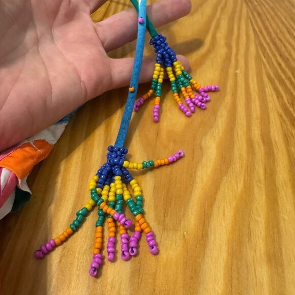 Farm Rio Women’s Dancing Stripes Tassel-Tie Midi Dress Multicolored Size XS - Picture 7 of 12